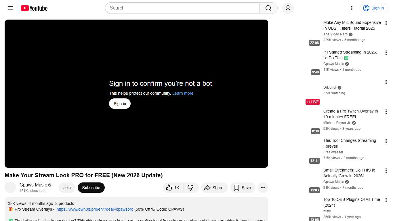 Make Your Stream Look PRO for FREE (New 2026 Update) - YouTube